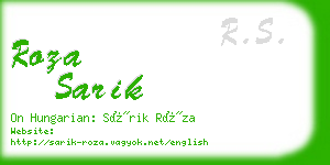 roza sarik business card